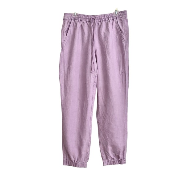 J. Crew Purple Sweatpants Elastic Cuffs Relaxed Fit - Picture 1 of 13